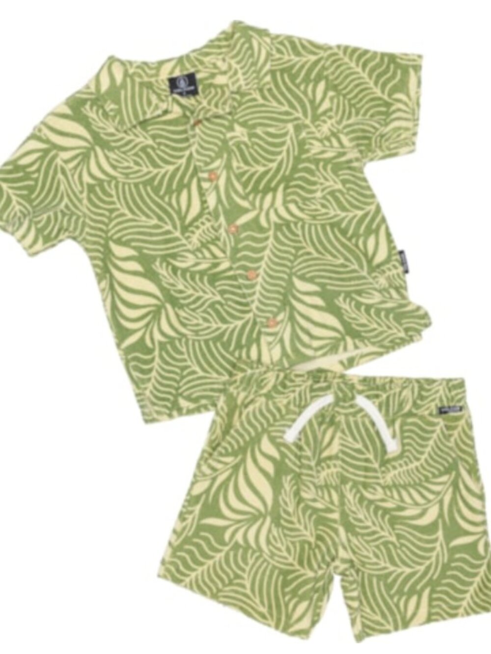 NWT Volcom Little Boys Terry Towel Short-sleeve Shirt/Shorts Set, Size 6